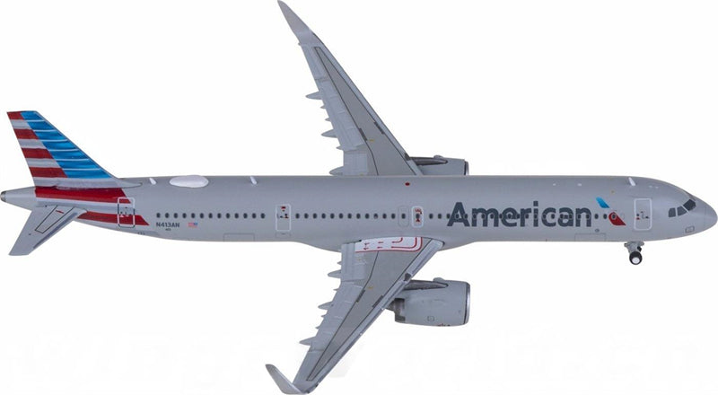 Geminijets American Airlines for Airbus A321neo N413AN 1:400 Airplane Pre-built Airliner Model Display