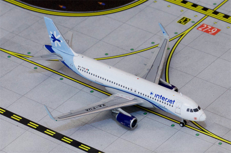 Geminijets Interjet for Airbus A320 XA-FUA 1:400 Airplane Pre-built  Airliner Model Display