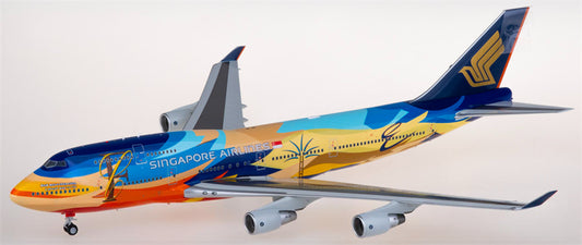 SQ Wings Singapore Airlines for Boeing 747-400 9V-SPL 1:200 Airplane Pre-built Airliner Model Display