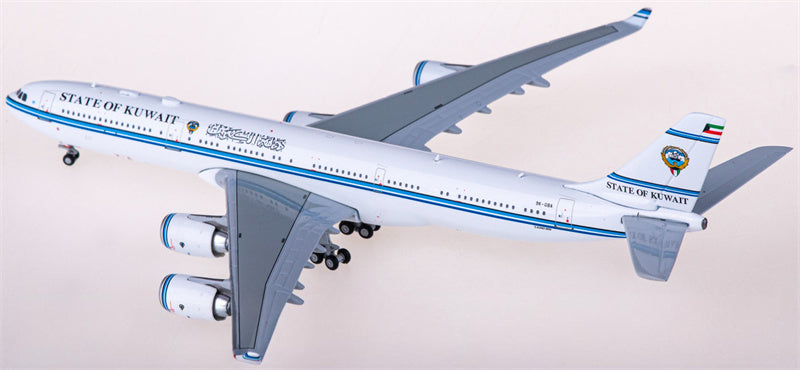 JC Wings Kuwait Government for Airbus A340-500 9K-GBA 1:400 Airplane Pre-built  Airliner Model Display