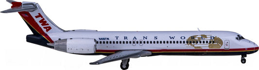 Geminijets TWA for Boeing 717-200 N418TW 1:400 Airplane Pre-built  Airliner Model Display