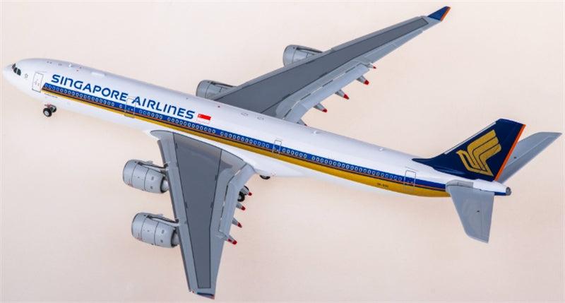 Hxmodels Singapore Airlines for Airbus A340-500 9V-SGC flaps down 1:400 Aircraft Pre-built  Airliner Model Display