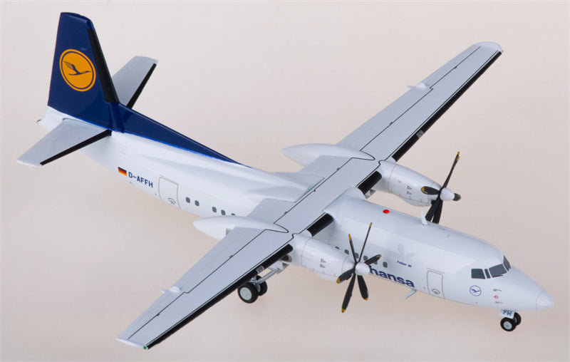 JC Wings Lufthansa for Fokker 50 D-AFFH 1:200 Airplane Pre-built Airliner Model Display
