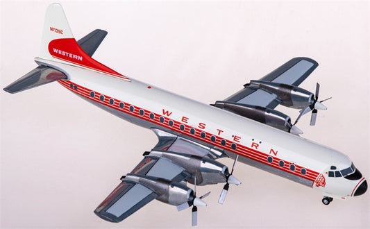 Geminijets Western Airlines for Lockheed L-188A for Electra N7139C 1:200 Aircraft Pre-built  Airliner Model Display