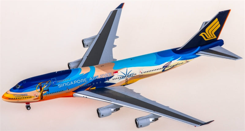 NG Models Singapore Airlines for Boeing 747-400 9V-SPK 1:400 Aircraft Pre-built  Airliner Model Display