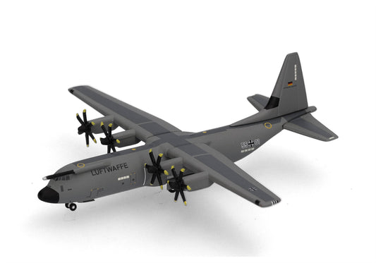 Herpa Luftwaffe for Lockheed C-130J-30 Super for Hercules 55+01 1:500 Airplane Pre-built Airliner Model Display