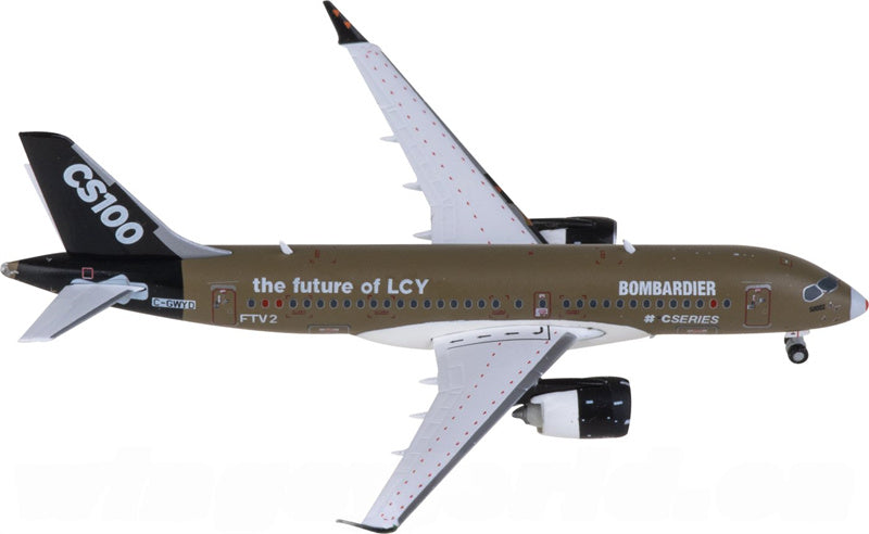 JC Wings Bombardier CS100 C-GWYD the future of LCY 1:400 Airplane Pre-built  Airliner Model Display