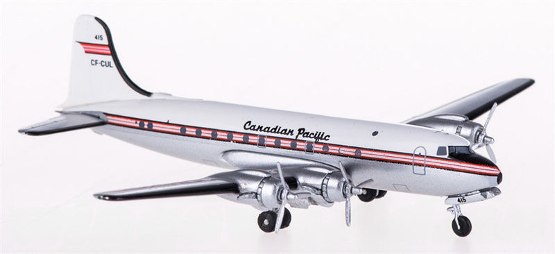 AeroClassics Canadian Pacific for Douglas DC-4 CF-CUL 1:400 Airplane Pre-built  Airliner Model Display