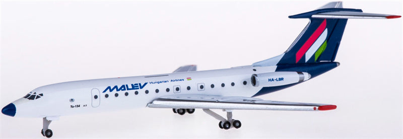 Herpa Malev for Tupolev TU-134A HA-LBR 1:500 Aircraft Pre-built  Airliner Model Display