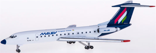 Herpa Malev for Tupolev TU-134A HA-LBR 1:500 Aircraft Pre-built  Airliner Model Display