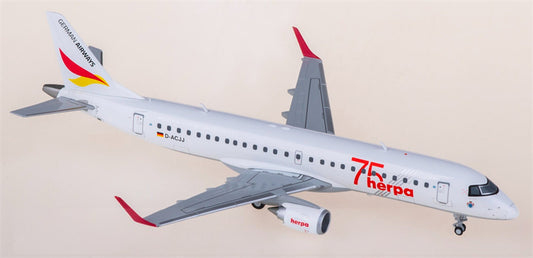 Herpa German Airways Embraer for ERJ-190 D-ACJJ 1:200 Airplane Pre-built  Airliner Model Display
