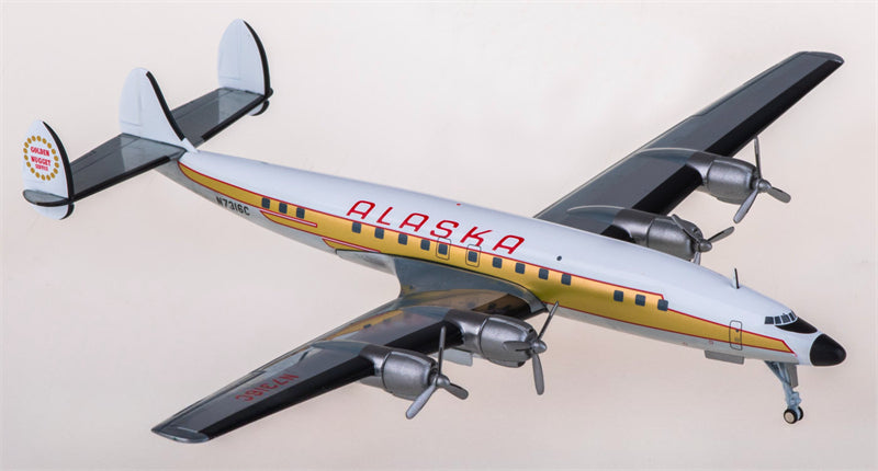 Herpa Alaska Airlines for Lockheed L-1649A for Starliner N7316C 1:200 Airplane Pre-built Airliner Model Display
