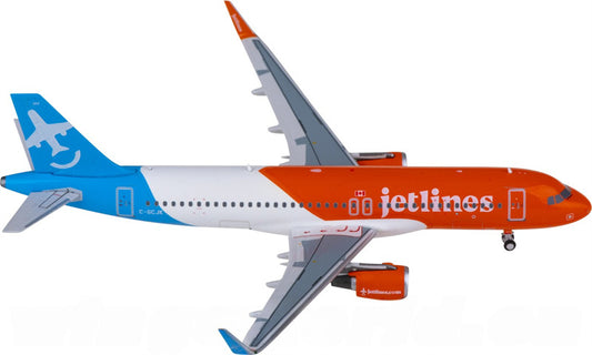 C Model Canada Jetlines for Airbus A320 C-GCJK 1:400 Airplane Pre-built  Airliner Model Display
