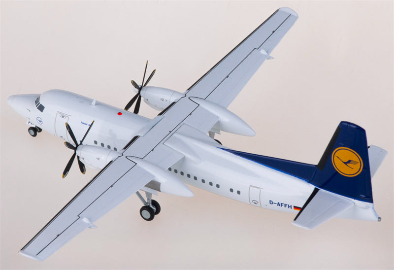 JC Wings Lufthansa for Fokker 50 D-AFFH 1:200 Airplane Pre-built Airliner Model Display