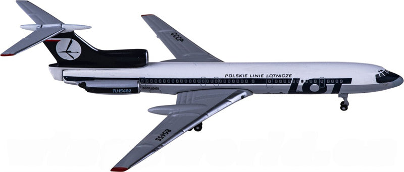 AeroClassics LOT for Tupolev Tu-154 CCCP-85455 1:400 Airplane Pre-built  Airliner Model Display