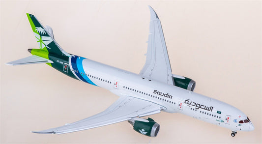 Geminijets Saudia for Boeing 787-9 HZ-ARB Flaps Down 1:400 Airplane Pre-built  Airliner Model Display