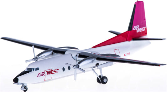AeroClassics Air West for Fokker F-27 N2706 1:200 Aircraft Pre-built  Airliner Model Display