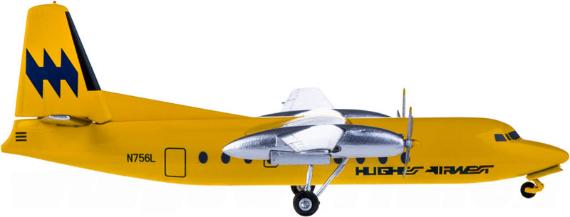 AeroClassics Hughes Airwest for Fairchild F-27 N756L 1:200 Aircraft Pre-built  Airliner Model Display