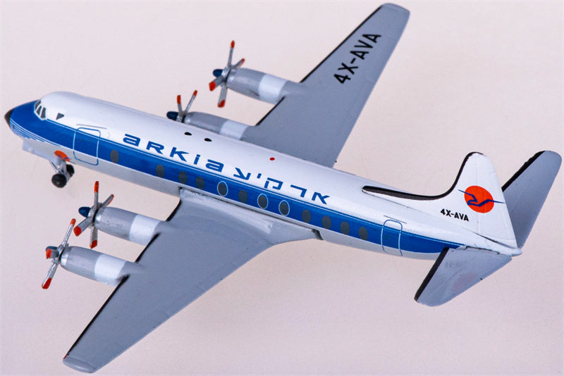 AeroClassics Arkia for Vickers for Viscount 800 4X-AVA 1:400 Airplane Pre-built  Airliner Model Display