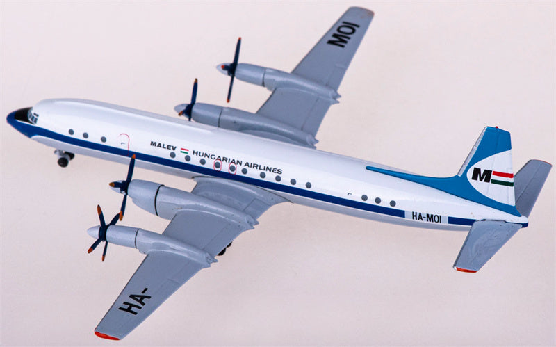 AeroClassics Malev for Ilyushin Il-18 HA-MOI 1:400 Airplane Pre-built  Airliner Model Display