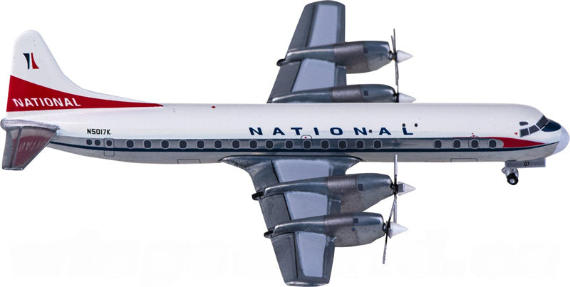 Geminijets National Airlines for Lockheed L-188A for Electra N5017K 1:400 Aircraft Pre-built  Airliner Model Display