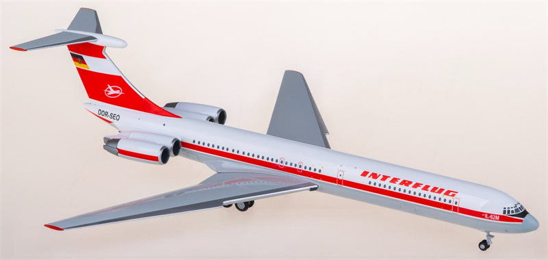 Herpa Interflug for Ilyushin IL-62M DDR-SEO 1:200 Airplane Pre-built  Airliner Model Display