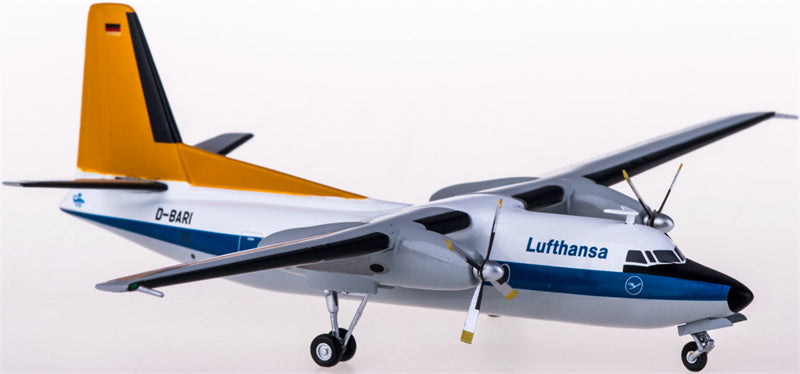 Herpa Lufthansa for Fokker F-27 Friendship D-BARI 1:200 Aircraft Pre-built  Airliner Model Display