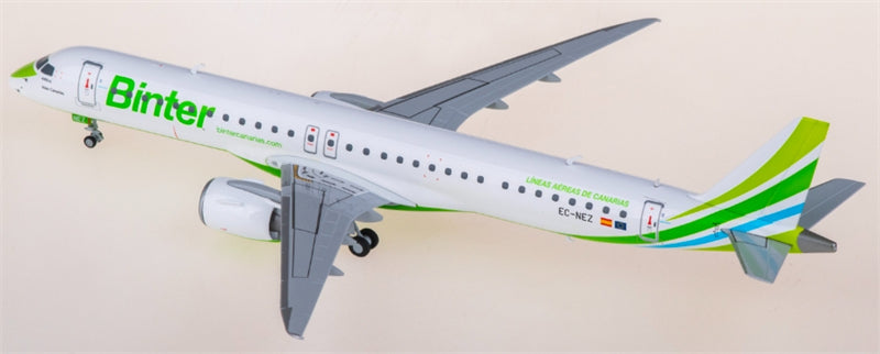 Herpa Binter Canarias for Embraer for ERJ-195-E2 EC-NEZ 1:200 Airplane Pre-built  Airliner Model Display
