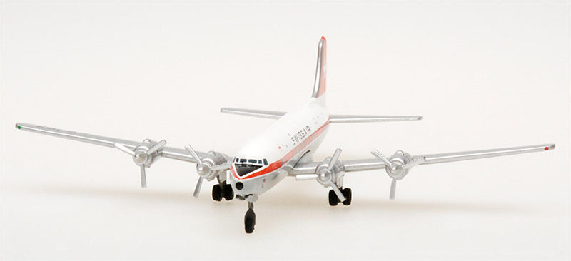 Herpa Swissair for Douglas DC-6B HB-IBZ 1:500 Aircraft Pre-built  Airliner Model Display