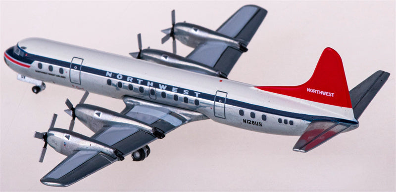 Geminijets Northwest Airlines for Lockheed L-188C for Electra N128US 1:400 Airplane Pre-built  Airliner Model Display