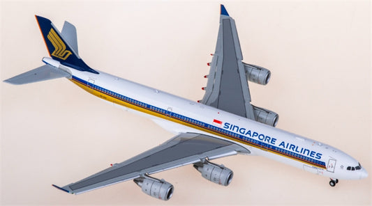 Hxmodels Singapore Airlines for Airbus A340-500 9V-SGA flaps down 1:400 Aircraft Pre-built  Airliner Model Display