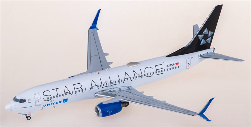 Geminijets United Airlines for Boeing 737-800W N76516 for Star Alliance 1:200 Airplane Pre-built  Airliner Model Display