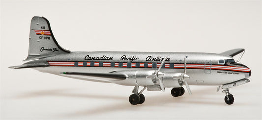 AeroClassics Canadian Pacific Airlines DC-4-M2 for North Star CF-CPR 1:400 Aircraft Pre-built  Airliner Model Display