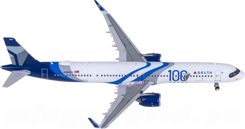 Phoenix Delta Airlines for Airbus A321neo N589DT 1:400 Airplane Pre-built  Airliner Model Display