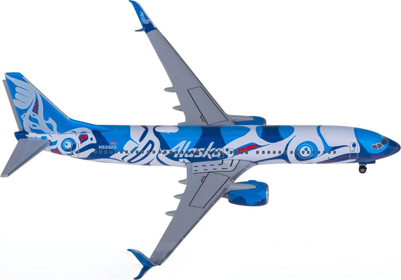 Herpa Alaska Airlines for Boeing 737-800 N559AS 1:500 Airplane Pre-built Airliner Model Display