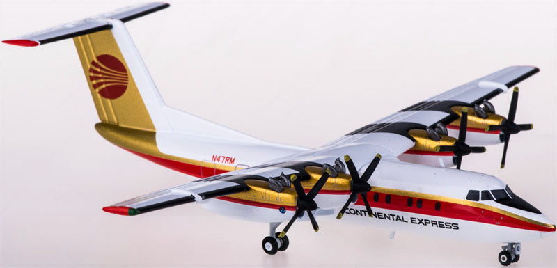 Herpa Continental Airlines for De Havilland Canada DHC-7 N47RM 1:200 Airplane Pre-built  Airliner Model Display
