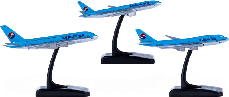 Hogan Korean Air for Boeing 747-400 for Boeing 777-200 for Airbus A380 3PCS a set 1:1000 Airplane Pre-built  Airliner Model Display