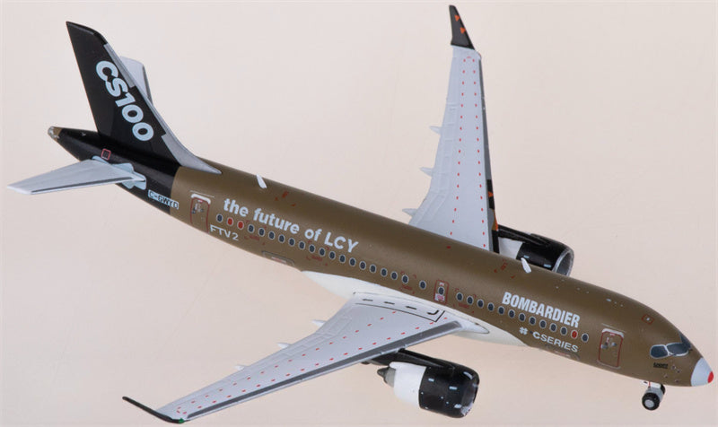 JC Wings Bombardier CS100 C-GWYD the future of LCY 1:400 Airplane Pre-built  Airliner Model Display