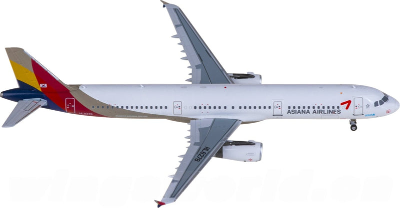 NG Models Asiana for Airbus A321 HL8278 1:400 Airplane Pre-built  Airliner Model Display
