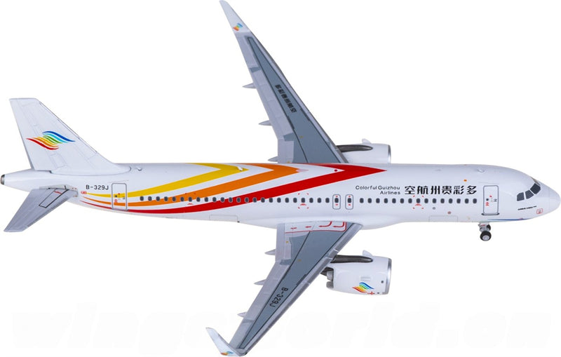 NG Models Colorful Guizhou Airlines Airbus A320neo B-329J 1:400 Airplane Pre-built  Airliner Model Display