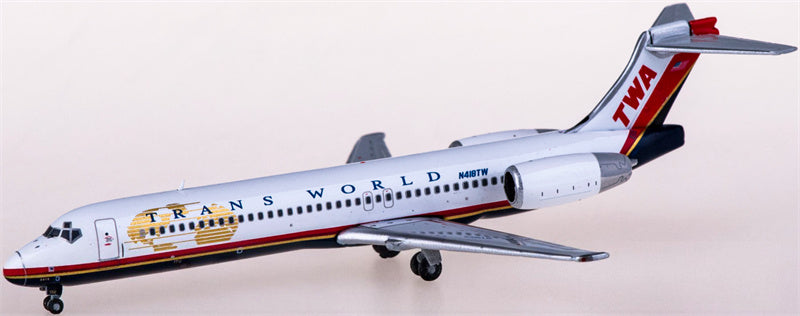 Geminijets TWA for Boeing 717-200 N418TW 1:400 Airplane Pre-built  Airliner Model Display