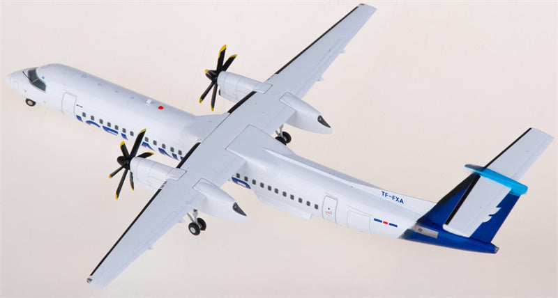 JC Wings Icelandair for Bombardier for Dash 8 Q400 TF-FXA 1:200 Airplane Pre-built  Airliner Model Display