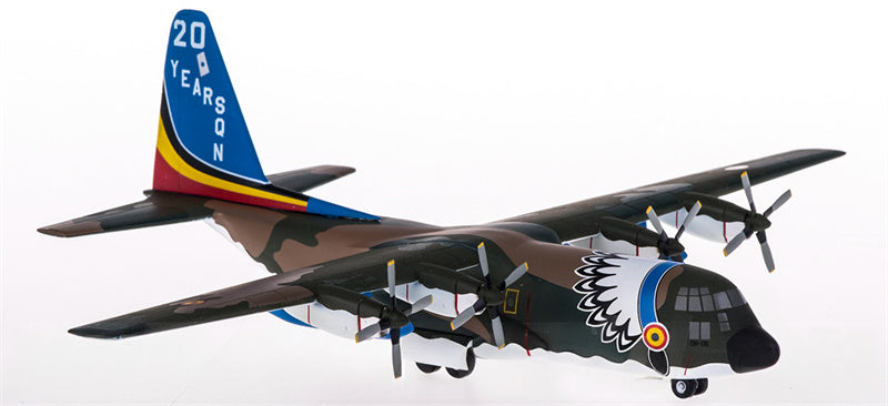 Hogan Belgian Air Component for Lockheed C-130 for Hercules 20 Years 1:200 Airplane Pre-built  Airliner Model Display