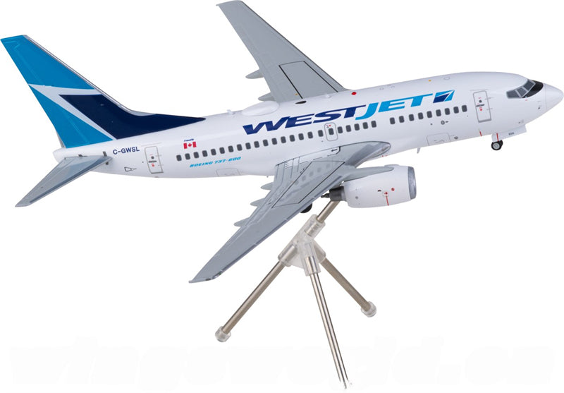 Geminijets WestJet for Boeing 737-600 C-GWSL 1:200 Airplane Pre-built Airliner Model Display