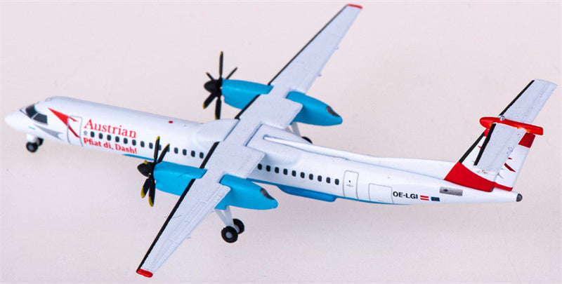 Herpa Austrian Airlines for Bombardier for Dash 8 Q400 OE-LGI Pfiat Di, Dash! 1:500 Airplane Pre-built  Airliner Model Display