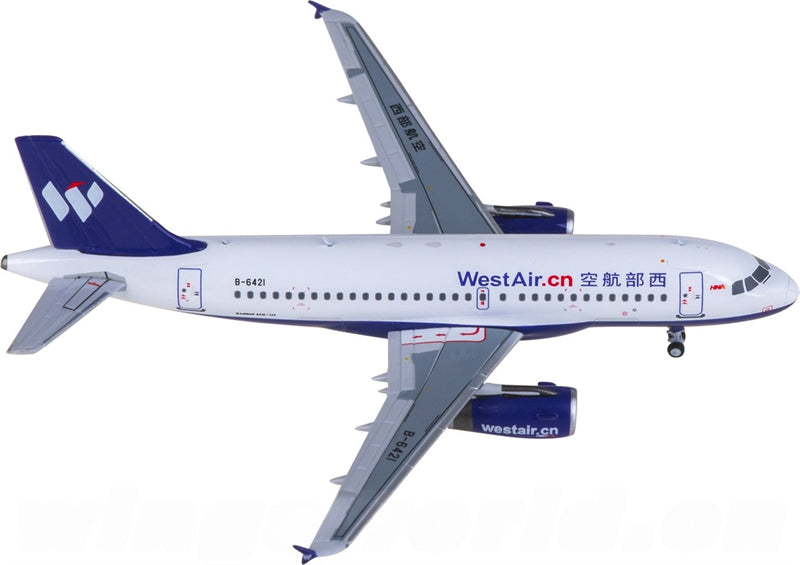 NG Models West Air for Airbus A319 B-6421 1:400 Airplane Pre-built  Airliner Model Display