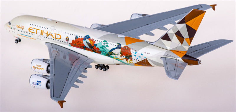 JC Wings Etihad Airways for Airbus A380 A6-APG 1:400 Airplane Pre-built  Airliner Model Display