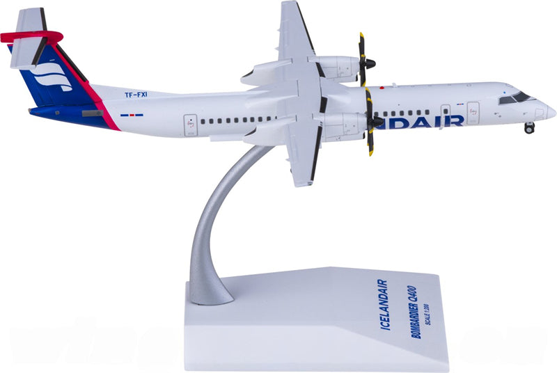 JC Wings Icelandair for Bombardier for Dash 8 Q400 TF-FXI 1:200 Airplane Pre-built Airliner Model Display
