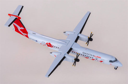 Herpa Qantas for Bombardier for Dash 8 Q400 VH-QOW 1:500 Airplane Pre-built Airliner Model Display