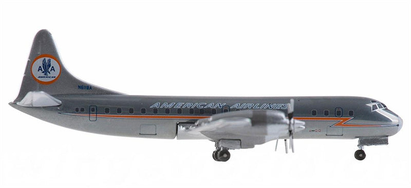 AeroClassics American Airlines for Lockheed L-188 N6118A 1:400 Airplane Pre-built  Airliner Model Display